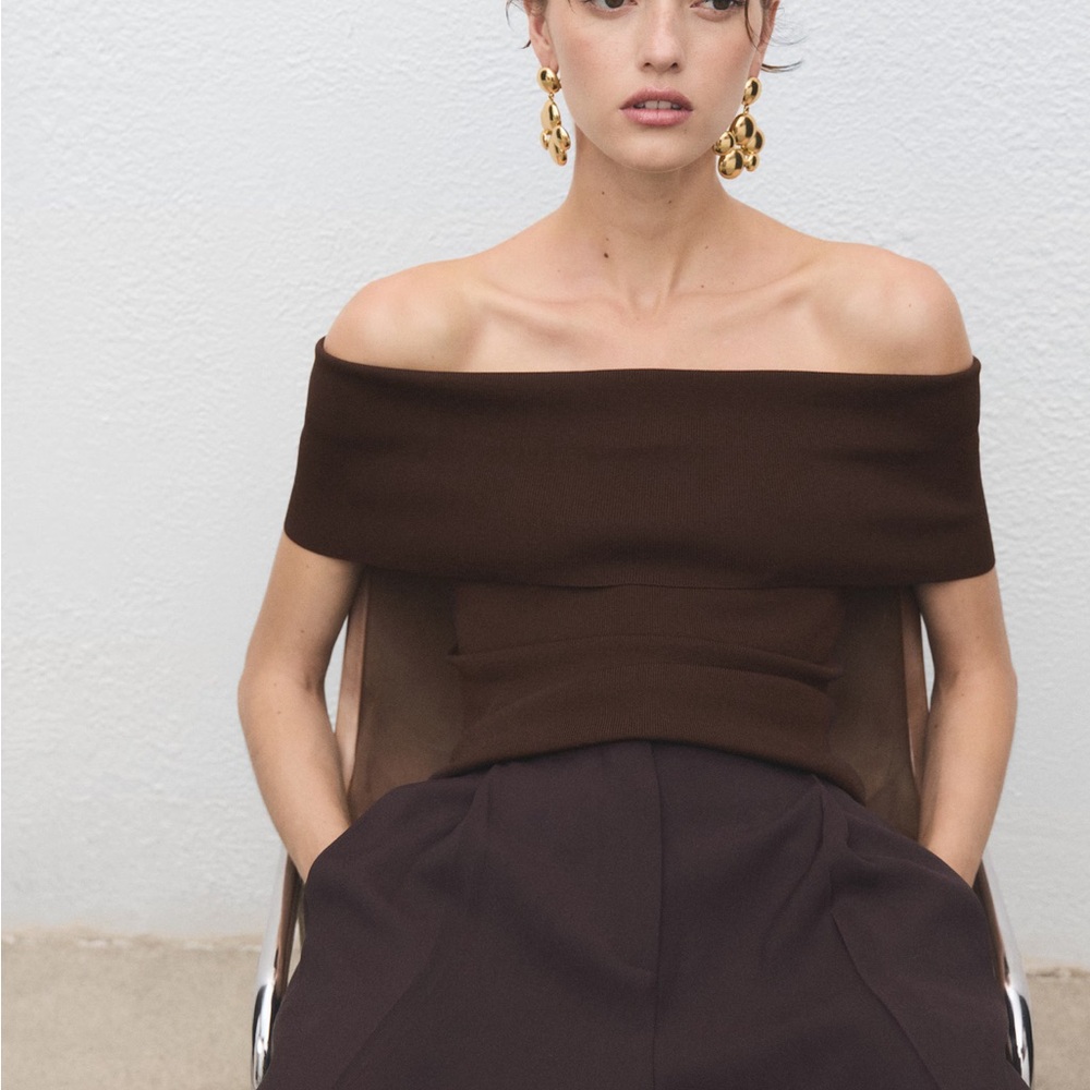 Brand New*** Mango Strapless knitted top